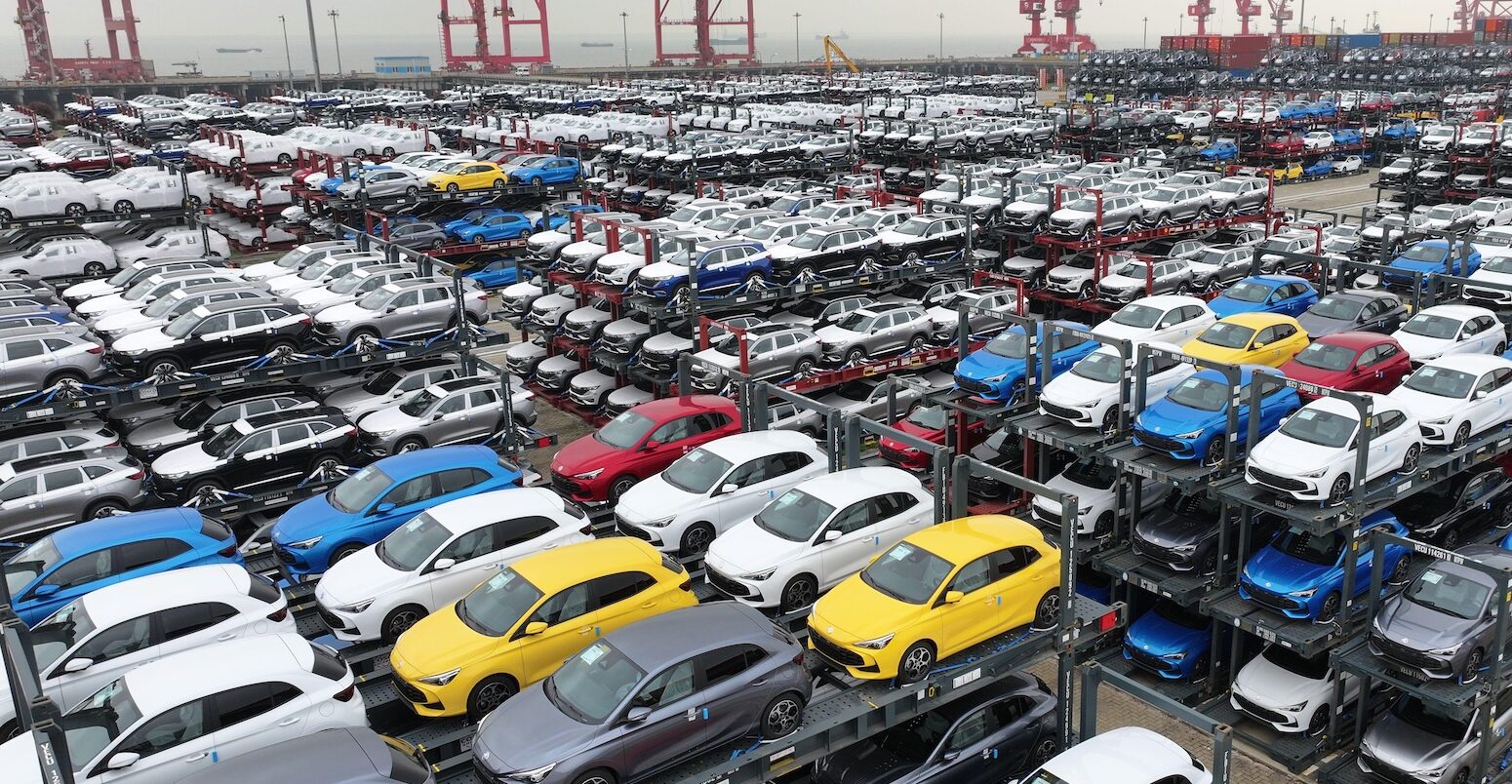 A batch of new energy vehicles in Suzhou, China.